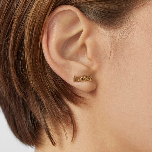 Серьги TOUS Good Vibes из вермеля, серебра и темного серебра с драгоценными камнями