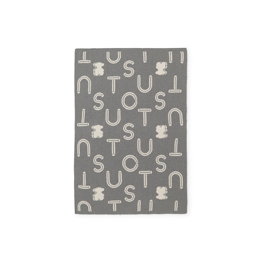 Manta de bebé reversible Nilo gris