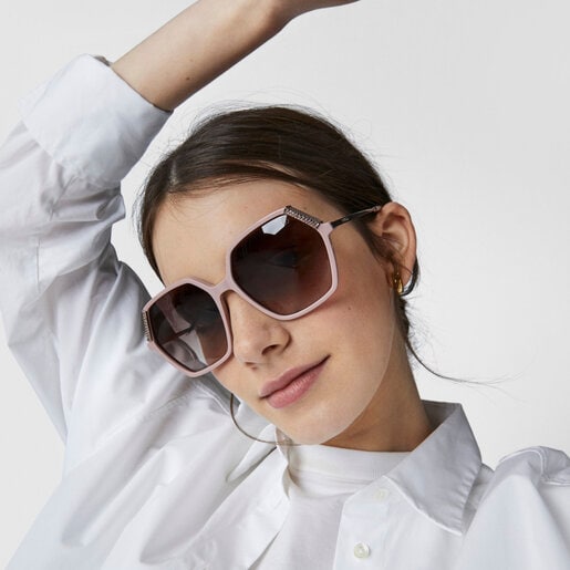 Square Bear sunglasses in pink