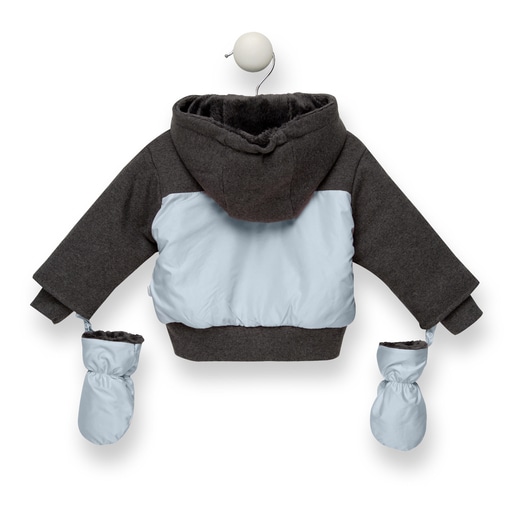 Chaqueta con capucha New Tec Celeste