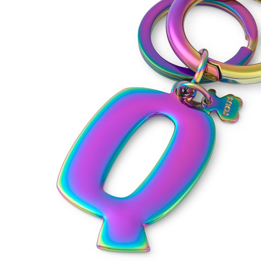 Iridescent Touscedario Letter Q Key ring