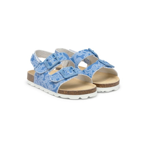 Baby sandals in Run blue