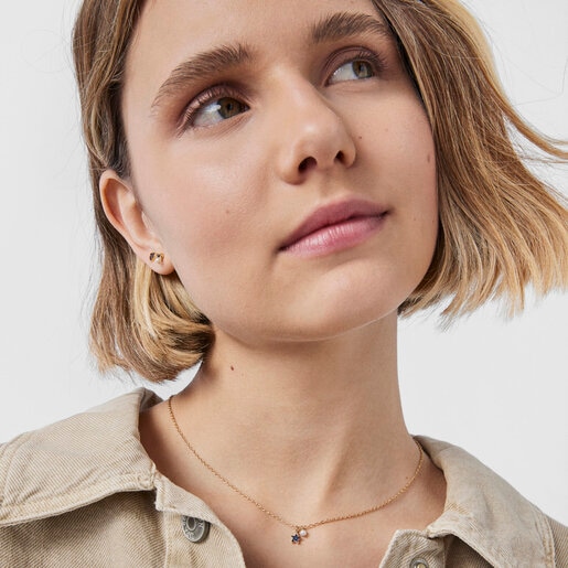 عقد New Motif من فيرميل الفضة المُزيّن بنجمة من الياقوت من TOUS