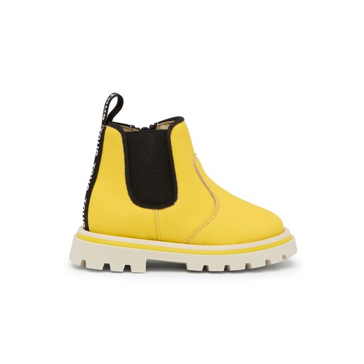 Tous - Baby Ankle Boots In Run Yellow - Textil