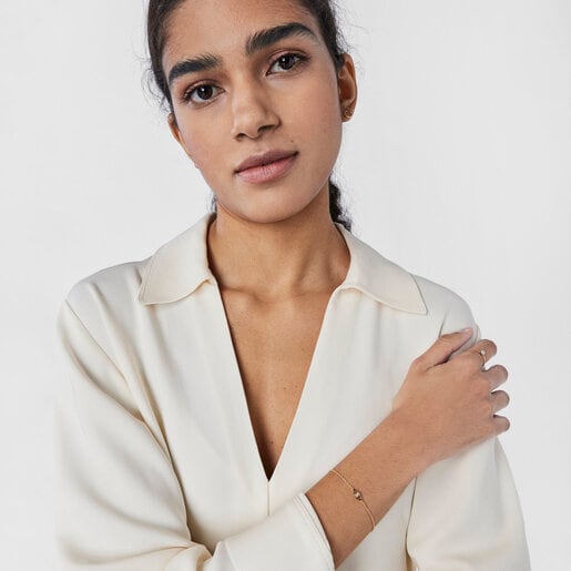 Золотой браслет TOUS Good Vibes с глазом и с бриллиантами