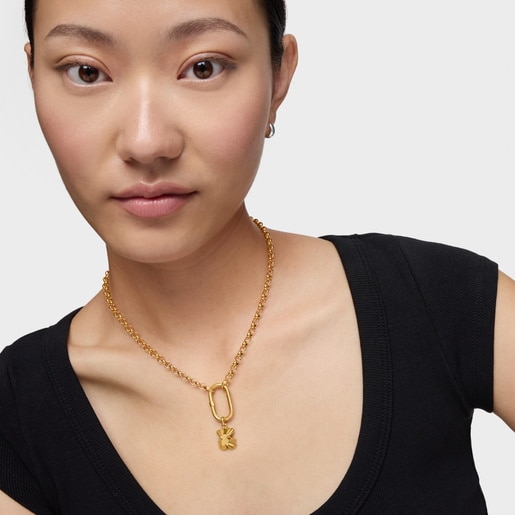 Projected-bear Pendant with 18kt gold plating over silver TOUS Sweet 40s