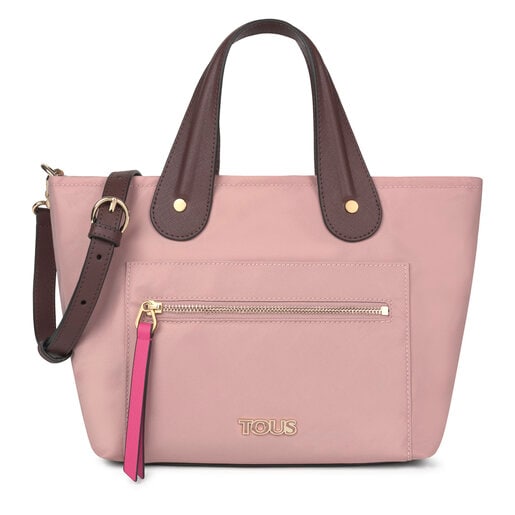 Mochila de mujer Tous Shelby de nylon en rosa con bolsillo exterior · Tous  · El Corte Inglés