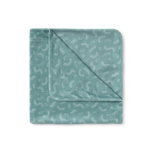Short-pile fleece baby blanket in Arc mist
