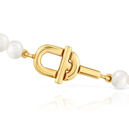 Pulsera de perlas cultivadas con baño de oro 18 kt sobre plata TOUS MANIFESTO