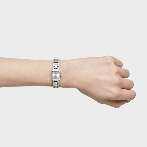 ساعة تناظرية ذات سوار من الصُلب من تشكيلة Icon Time