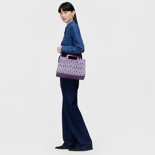 Středně velká Nákupní taška v barvě lila Amaya TOUS MANIFESTO