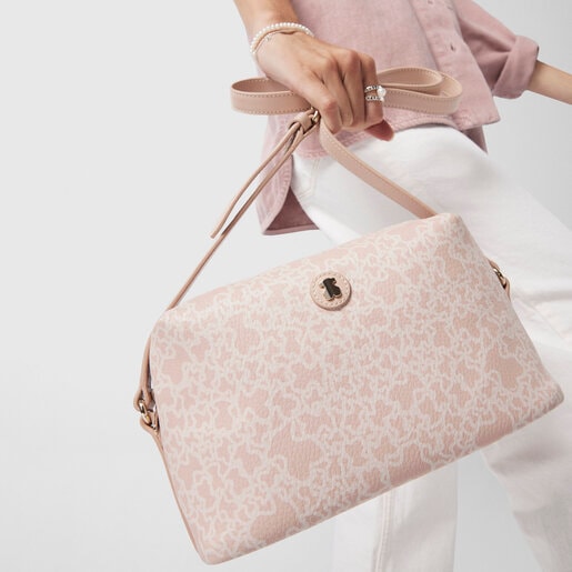 Medium pink colored Canvas Kaos Mini Crossbody bag