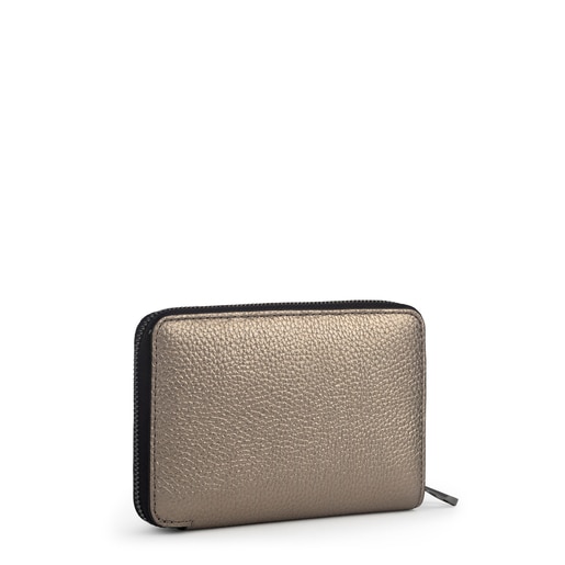 Small gray Leather New Leissa Wallet | TOUS
