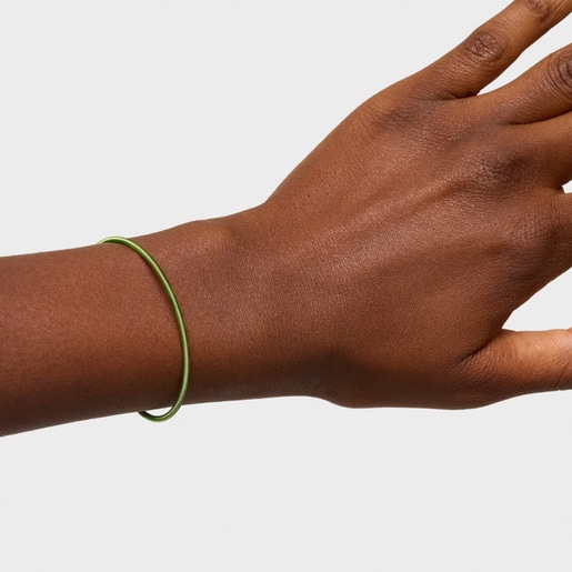 Pulsera de acero verde 2 mm TOUS Mesh Tube