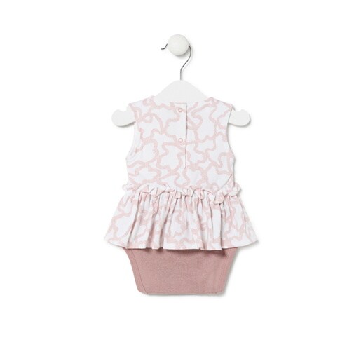 Baby girls bodysuit with skirt in Kaos pink
