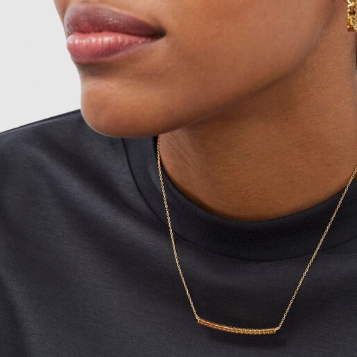 Колье Straight из вермеля с планкой