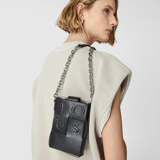 Mini bolso negro y beige TOUS Damas