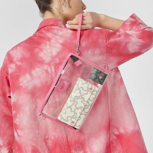 حقيبة كلاتش TOUS Kaos Summer بلون وردي