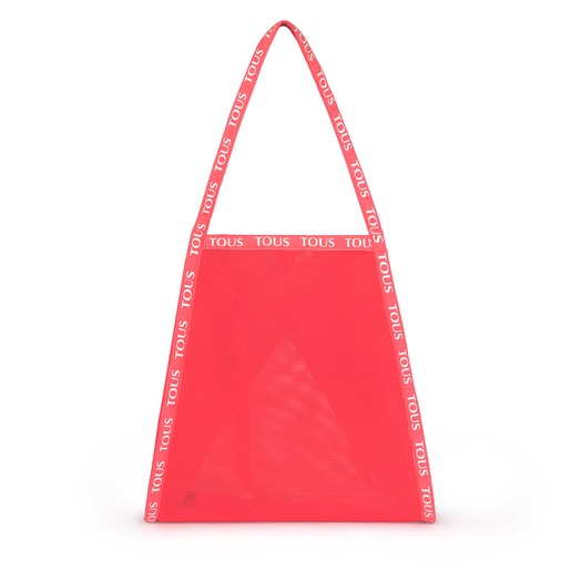 Neonově růžová shopping kabelka z kolekce T Colors