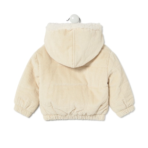 Corduroy coat in Brown ecru