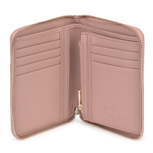 Small pink Script Day wallet