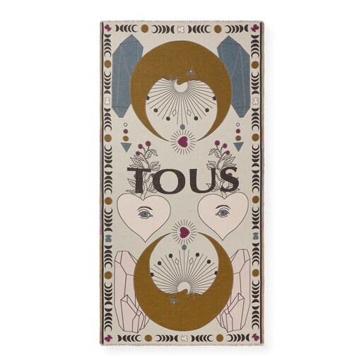Foulard de jacquard beige TOUS Magic Nature