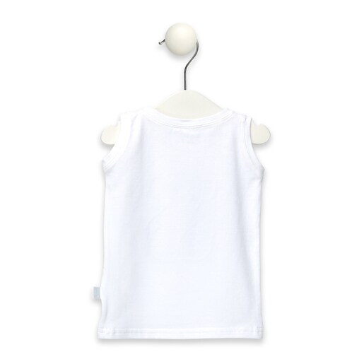 Multibear sleeveless beach Tshirt in navy blue Tous. TOUS