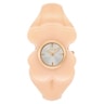 Gold-colored steel Analog watch with pink polycarbonate T. L Bear Folks