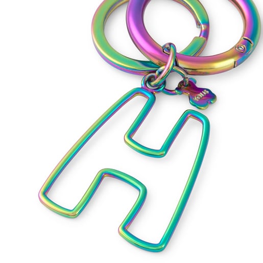 Iridescent Touscedario Letter H Key ring