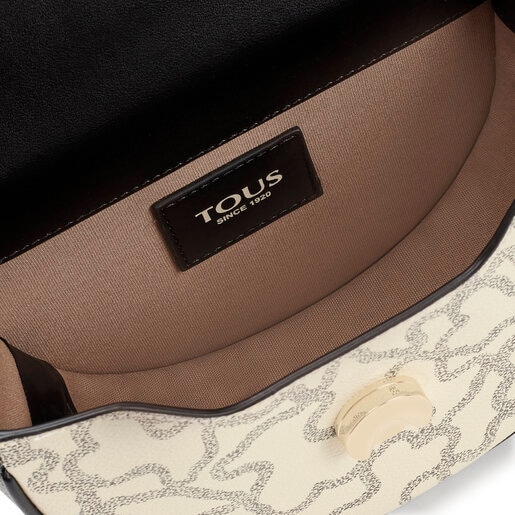 Small beige Amaya Kaos Icon Fur Crossbody bag TOUS