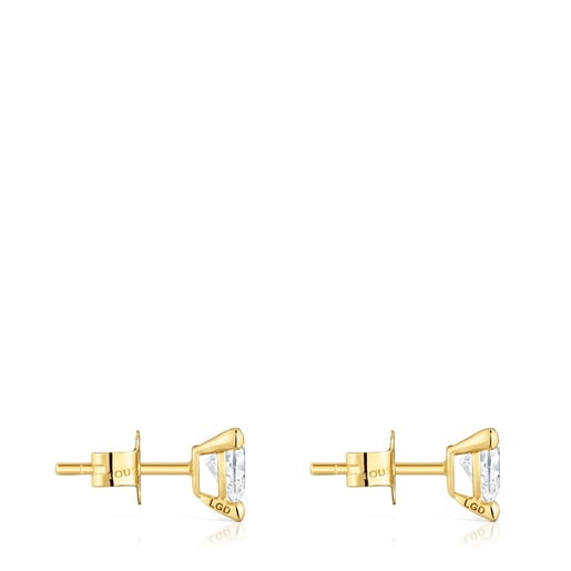 Gold Earrings with laboratory-grown diamonds Garden Of Love LGD