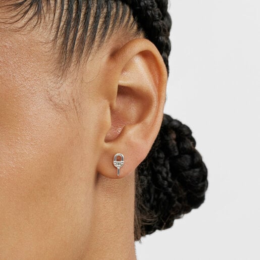 Small silver TOUS MANIFESTO Earrings