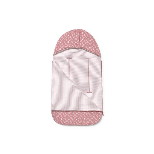 Universal-fit baby footmuff in Soft pink