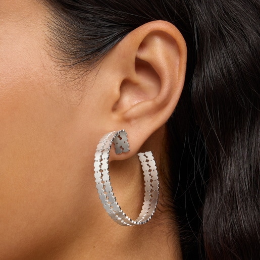 Aretes aro de plata 45 mm TOUS Sweet 40s