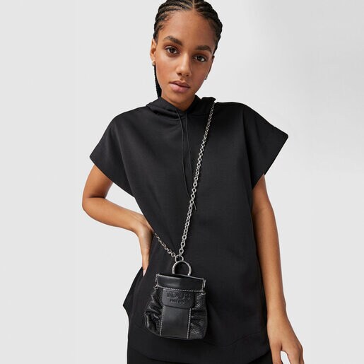 Mini black leather TOUS Empire One-shoulder bag