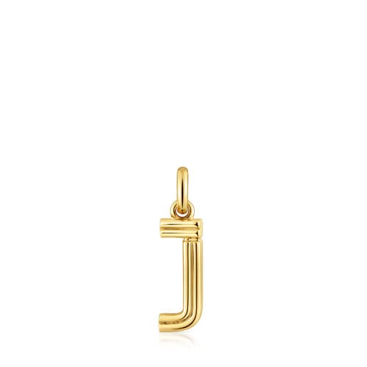 Medium 18kt gold plating over silver letter J Pendant TOUS Alphabet