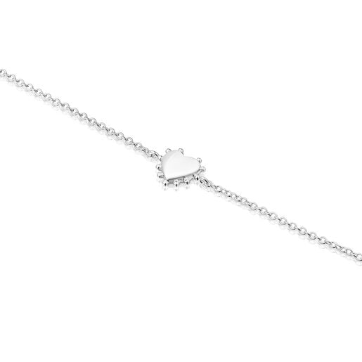 Bracelet en argent cœur San Valentín