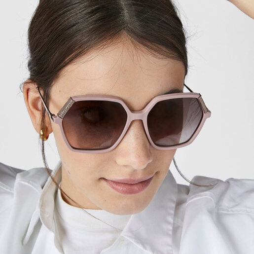 Gafas de sol Square Bear rosa