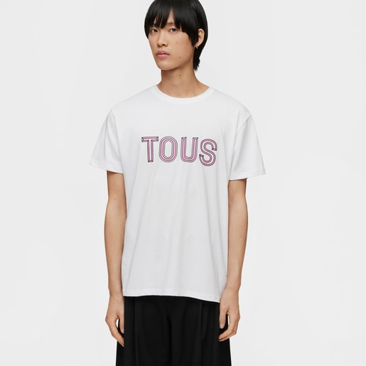 Pink short-sleeved T-shirt TOUS Bear Faceted L