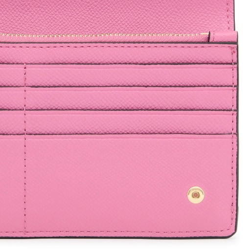 Μεγάλο πορτοφόλι TOUS Brenda σε σκούρο ροζ χρώμα