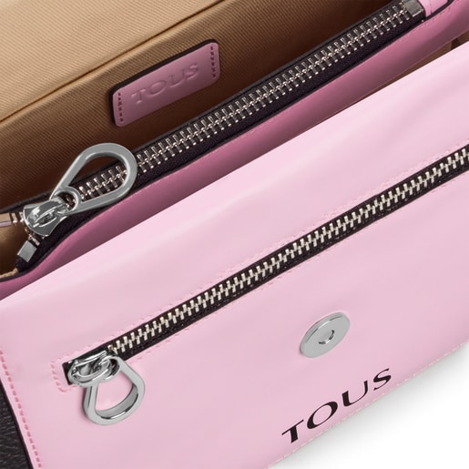 Medium black and mauve leather TOUS Empire Crossbody bag