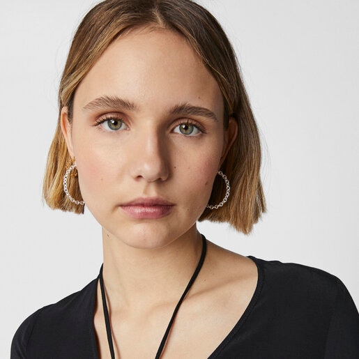 עגילי חישוק קלין מכסף סטרלינג