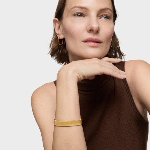 12 mm gold-colored steel Bangle Bulevar