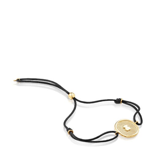 Pulsera de nylon y oro Oursin