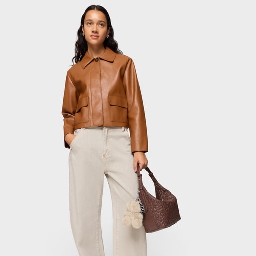 Taupe Key ring Bold Bear Wild