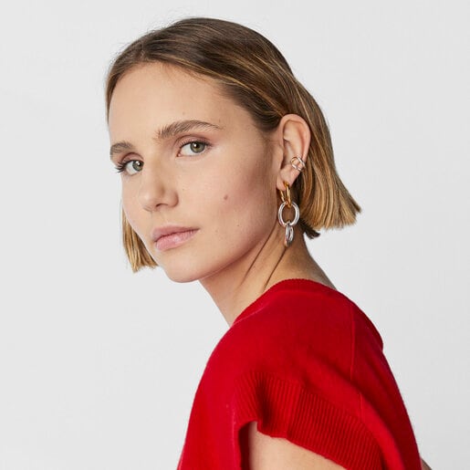 Boucles d’oreilles anneaux Hav XL bicolore