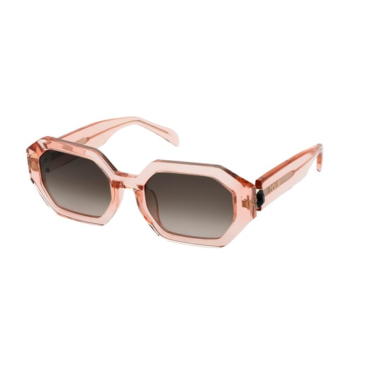 Γυαλιά ηλίου TOUS Geometric σε διαφανές ροζ χρώμα