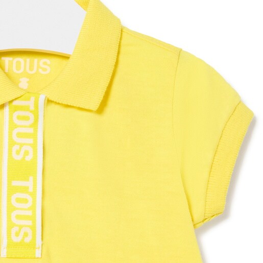 Polo-neck dress in Casual yellow