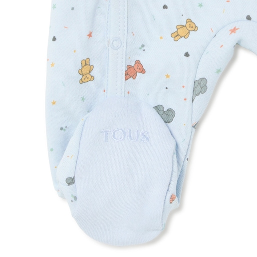 Pijama d'una peça per a nadó Charms blau cel
