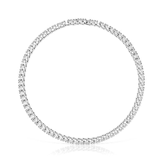 Short silver Necklace with bear motifs Bold Bear